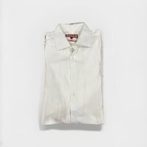 PRISTINE THOMAS PINK MENS WHITE DRESS SHIRT 17.5/37 XL CLASSIC FIT FRENCH CUFF